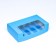 The box is folding, under 5 blue eclars, 25 x 15 x 6.6 cm