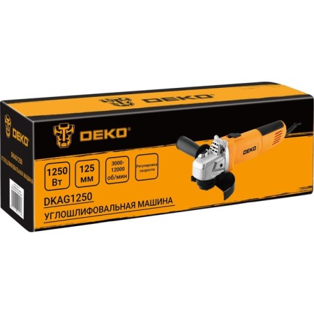 Corner grinder Deko DKAG1250, 125 mm, 1250 W, 12000 rpm, 220 B-1