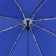 Mechanical umbrella "plain", 3 additions, 8 spokes, r = 48 cm, blue color