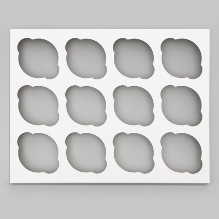 Packaging for 12 cupcakes with a window, white, 32.5 x 25.5 x 10 cm-5