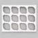 Packaging for 12 cupcakes with a window, white, 32.5 x 25.5 x 10 cm