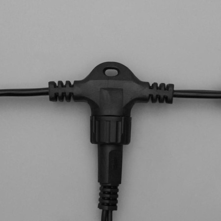Garland "Curtain" 2 × 9 m, IP44, UMS, dark thread, 1800 LED, glow of multi, 220 V-4