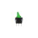 Round key 12V 16A (3C) On-off green with backlight (RWB-224, SS-214) Rexant