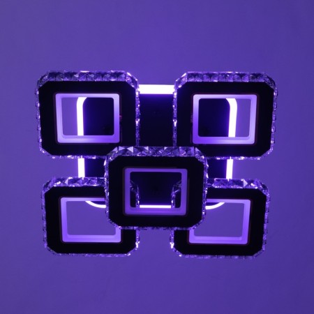 Luer with PDU "Mia" 5XLED 150W 3000-6000K RGB black 38x38x14cm-7