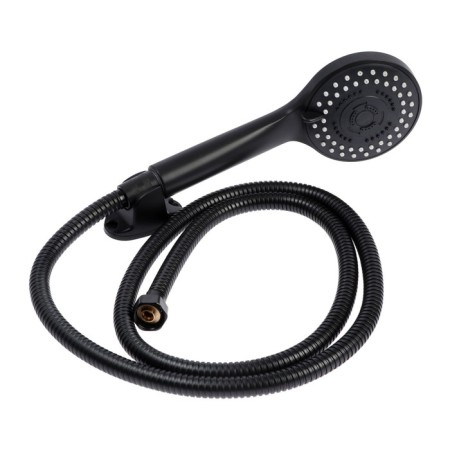 Shower Set Zein Z0106, hose 150 cm, nuts, holder, watering can 5 modes, black