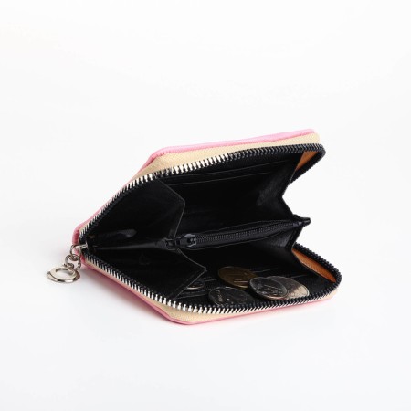 Lightning wallet, card for cards, for coins, pink color-4