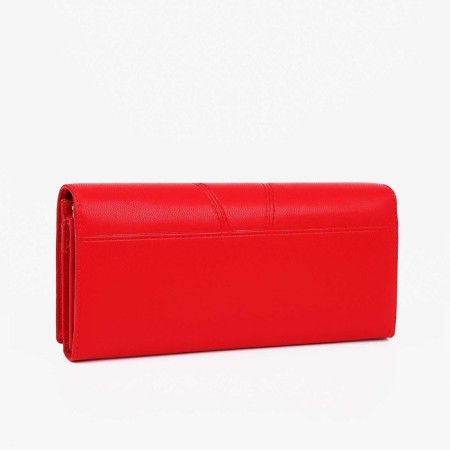 Women's wallet on magnets, red color-1