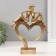 Polystone souvenir "Heart in love" Gold 26x22x6 cm
