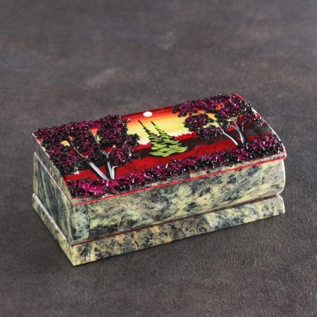 Casket "Night" 15x7x5.5 cm, stone baby, coil-9