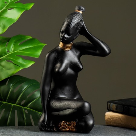 Figure "Morning Africa" ​​17x22x36cm, black-3