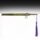 Souvenir weapon suspended mini "anime sword", keychain, 20 cm, gold with purple
