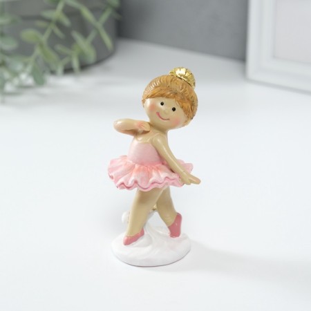 Souvenir Polystone "Girl Ballerina in the pink pack" 5x4.5x9.5 cm-4