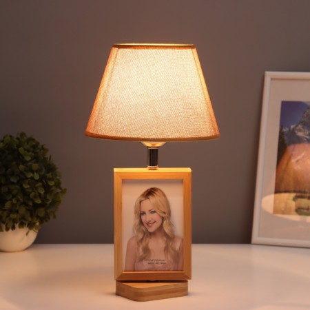 Table lamp with a photo frame 10x15cm (plastic insert) 20x20x35cm-1