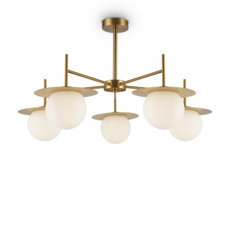 Suspended lamp 60W, 5kHe27, 42x75 cm, brass