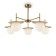 Suspended lamp 60W, 5kHe27, 42x75 cm, brass
