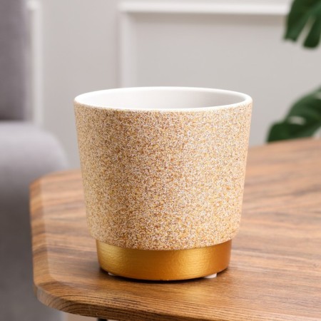 Kashpo "Laksher" beige plain 1.13 liters