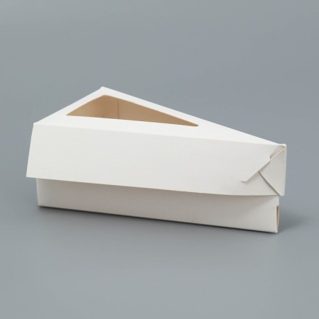 Box for a cake with a window, confectionery packaging "White" 16 x 6 x 8 cm-2