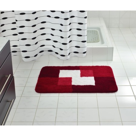 Coins bathroom mat, red, 55x50 cm-1
