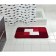 Coins bathroom mat, red, 55x50 cm