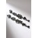 Hanging earrings with rhinestones "evening" magic, black and white color in gray metal, 10.5 cm