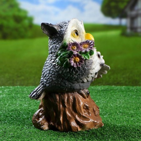 Garden figure "Filin with flowers"-4