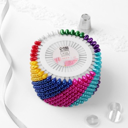 Portnovsky pins "drop", 40 mm, 40 pcs, color mix-3