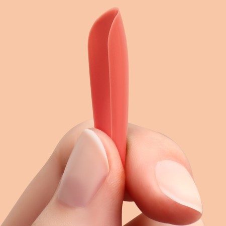 Patching nails, 24 pcs, ballerina shape, orange color-4