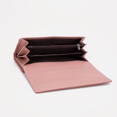 Women's wallet on magnets, pink color-2