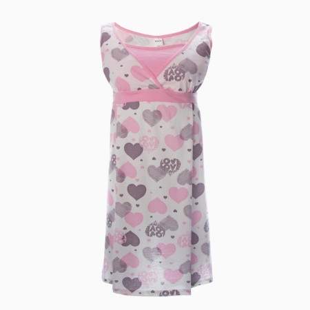 Night shirt female for pregnant women, pink color, size 50-4