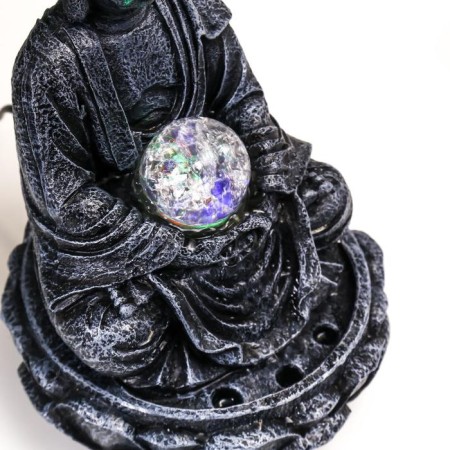 The desktop fountain from the network, the backlight "Gray Buddha with the ball" 30x19x19 cm-4