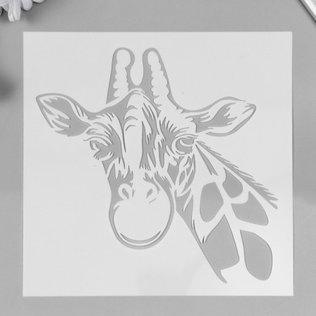 Plastic stencil "Giraffe" 20x20 cm