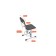 School for a student adjustable Polini Kids City / Polini Kids Smart S, white-makiato color