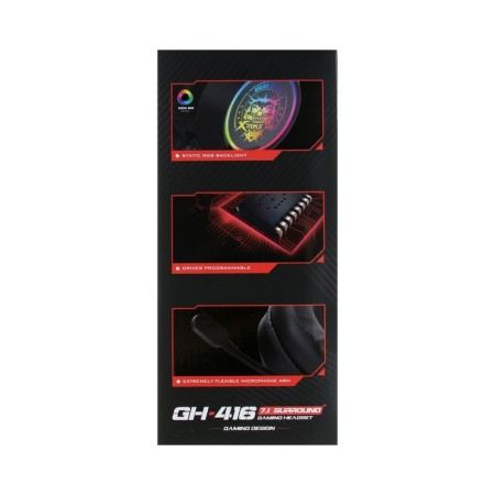 Headphones XTRIKE ME GH-416, game, full-size, backlight, MIC, USB, 2 m, black-9