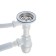 Siphon for washing ORIO A-50079-2, 3 1/2 "x 40 mm, with round overflation, with corrugated 40x40/50 mm