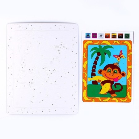 A set of creative creativity "Flooding with color foil. Monkey ", series Foil Art-1