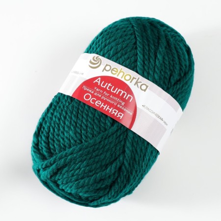 Autumn yarn 25% wool, 75% pan 150m/200g (573-t. Izumrud)-1