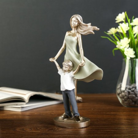 Souvenir Polystone "Mother and Son" 24x11x7 cm-3