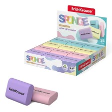 Eraser Erichkrause Sponge 37 x 33 x 15 mm, mix, price 1 pc
