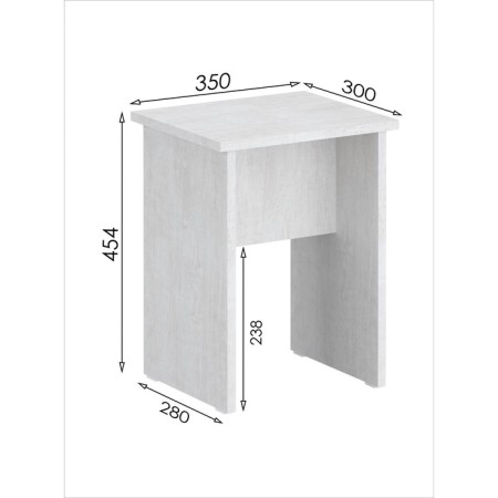 Stool, 350 × 300 × 450 mm, 2 pcs, the color is milk-1