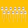 Halloween skewers, 12 pieces in a set, white color