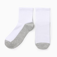 Male socks shortened, white/gray color, rr 31