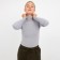 Women's turtleneck Minaku: Basic Line, gray color, size 42