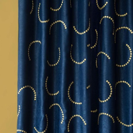 Set of curtains "Jim", size 2x145x270 cm, blue color-1