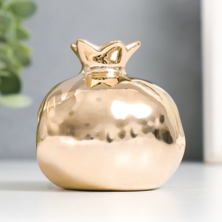 Souvenir Ceramics "Grenade with grains" gold 7x6.5x6.5 cm-3