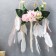 Dreams "Flowers and white feathers" 52x16 cm