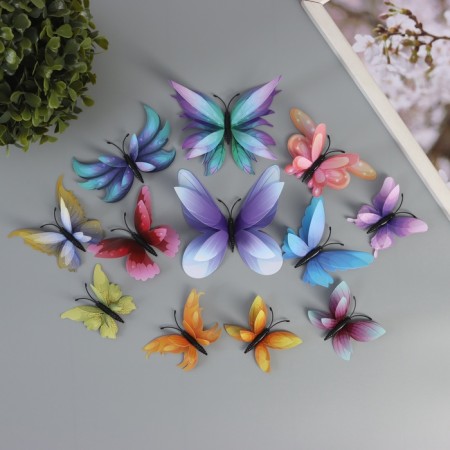 Magnet Plastic "Pilogo butterflies 2D" set 12 pcs