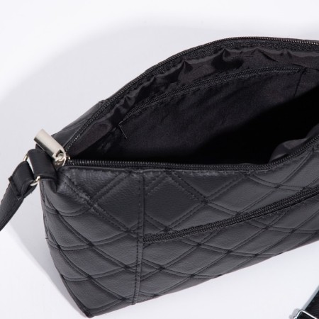 Bag Cross-Bodi with a zipper, black color-4