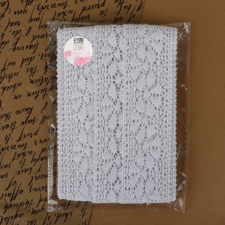 Knitted lace, 60 mm × 10 ± 1 m, white color-3