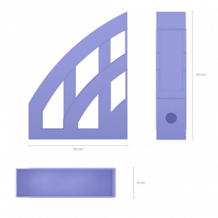 Vertical Papers Vertical 75 mm, Erichkrause Office, Pastel, purple-1