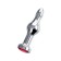 Anal traffic jam, metal, silver, with a crystal of ruby ​​color, 10 cm, D 2.8 cm, 75 g